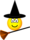 Witch flying emoticon